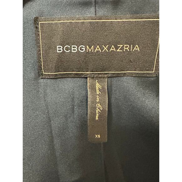 BCBGMaxAzria blue gray pinstripes long sleeves blazer size XS - Picture 3 of 15